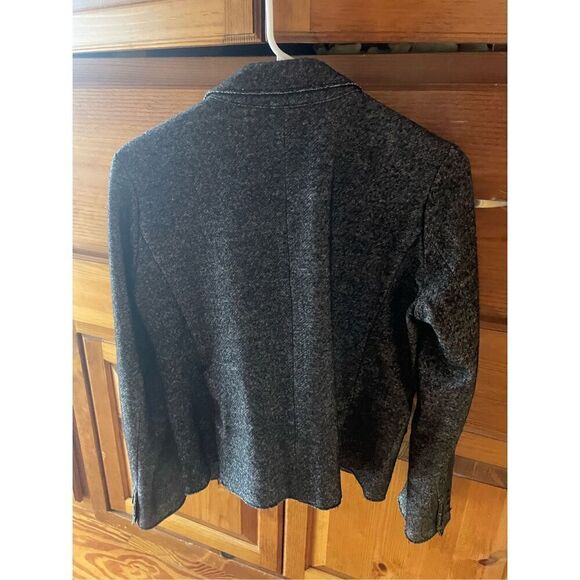 J. Crew Wool Blend Blazer Jacket Sz 10 Double Breasted Button Y2K Academia - Picture 2 of 4